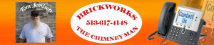 Chimney repair in cincinnati with Brickworks Cincy logo